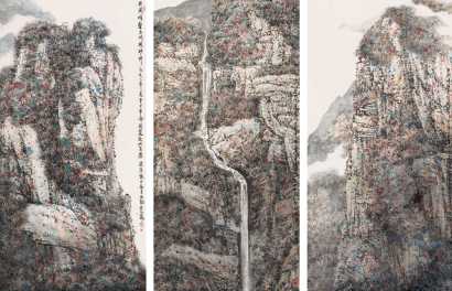 蔡超 丙子（1996年）作 井冈峭壁系列 镜心